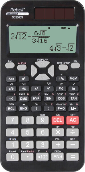 Rebell Calculatrice scolaire SC2060S, noir