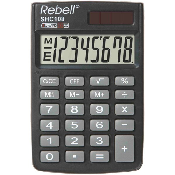 Rebell Taschenrechner SHC 108, schwarz