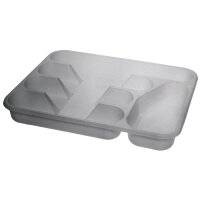 plast team Besteckkasten, 5 Fächer, silber