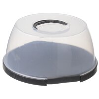 plast team Tortenhaube, rund, transparent grau