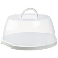 plast team Tortenhaube, rund, transparent grau