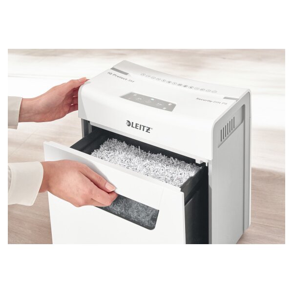 LEITZ Aktenvernichter IQ Protect 8090-20-00 6X, P-4, 10lt