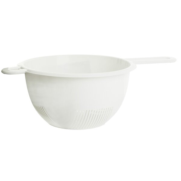 plast team Passoire, rond, avec poignée, blanc