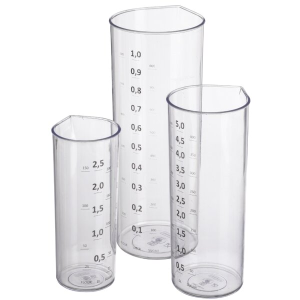 plast team Verre mesureur, set de 3, transparent