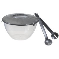 plast team Salatschüssel mit Salatbesteck, 7,0 Liter