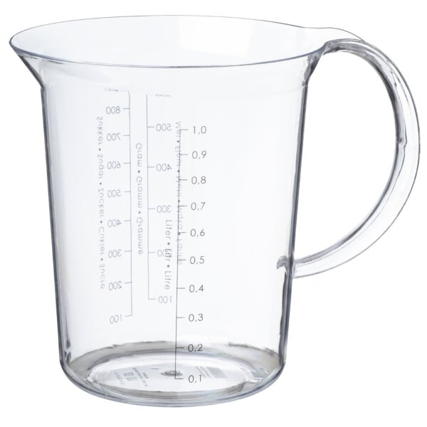 plast team Messbecher "Palermo", 1,0 Liter, transparent