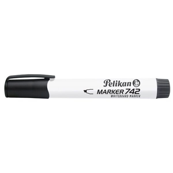 Pelikan Whiteboard-Marker 742, Keilspitze, schwarz