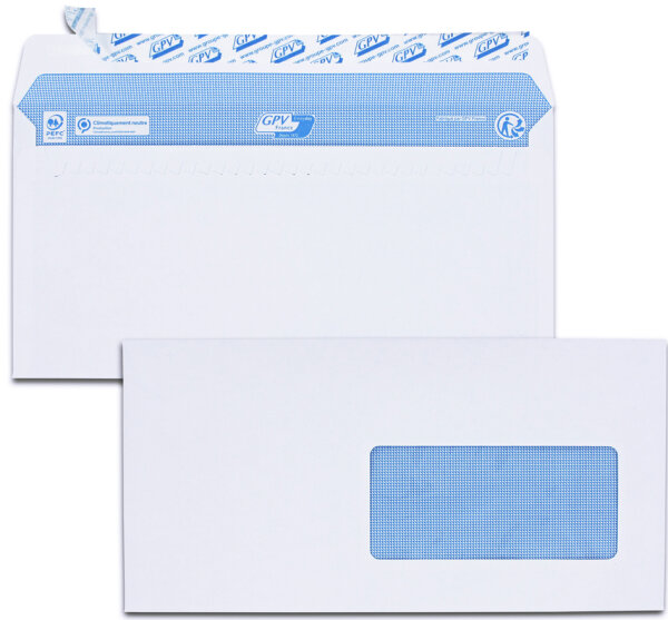 GPV Briefumschläge, C6, 114 x 162 mm, weiss, ohne Fenster