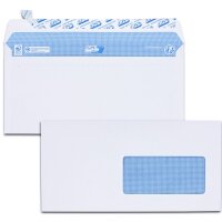 GPV Enveloppes, DL, 110 x 220 mm, avec fenêtre, blanc