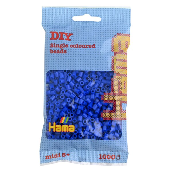 Hama Perles à repasser midi, sachet, bleu glacé pastel