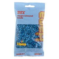 Hama Perles à repasser midi, sachet, bleu glacé pastel