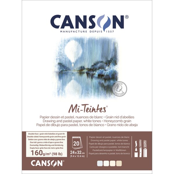 CANSON Zeichenpapier Mi-Teintes, im Block, 320 x 410 mm