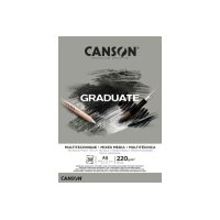 CANSON Graduate Mixed Media A5 400110370 20 Blatt, grau,...