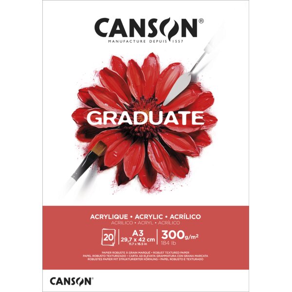 CANSON Studienblock GRADUATE ACRYLIQUE, DIN A3