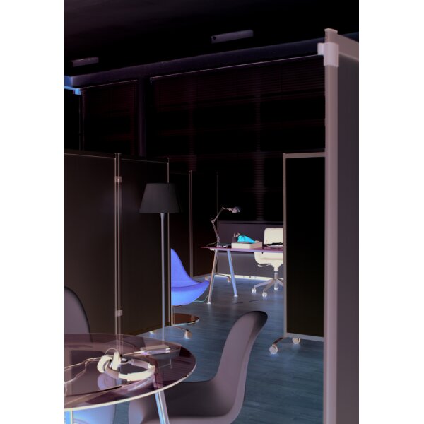 PAPERFLOW Mobiles Trennwandsystem, 2er Set, transparent