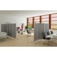 PAPERFLOW Mobiles Trennwandsystem, 2er Set, transparent