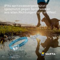 VARTA LED-Kopflampe "Outdoor Sports H10 Pro", blau grau