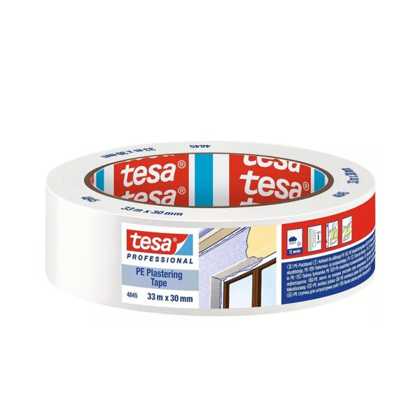 tesa Putzband 4845, glatt, 50 mm x 33 m, weiss