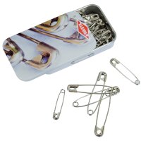 KLEIBER Sicherheitsnadeln, Farbe: messing, in Metalldose