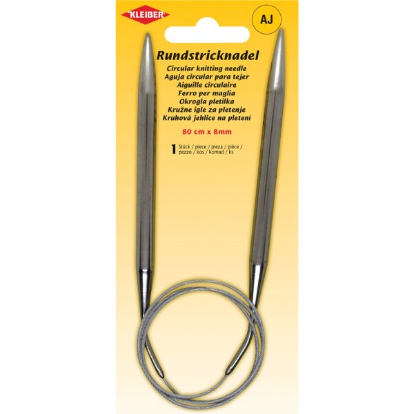 KLEIBER Aiguille à tricoter circulaire, 800 mm x 3,0 mm