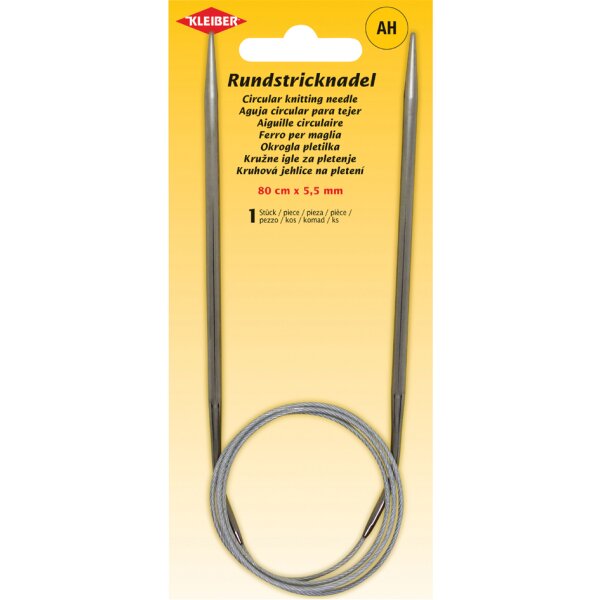 KLEIBER Aiguille à tricoter circulaire, 800 mm x 3,0 mm