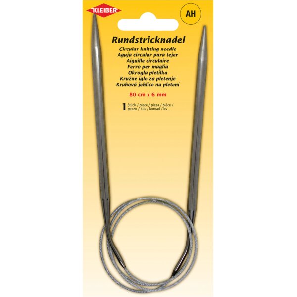 KLEIBER Aiguille à tricoter circulaire, 800 mm x 2,5 mm