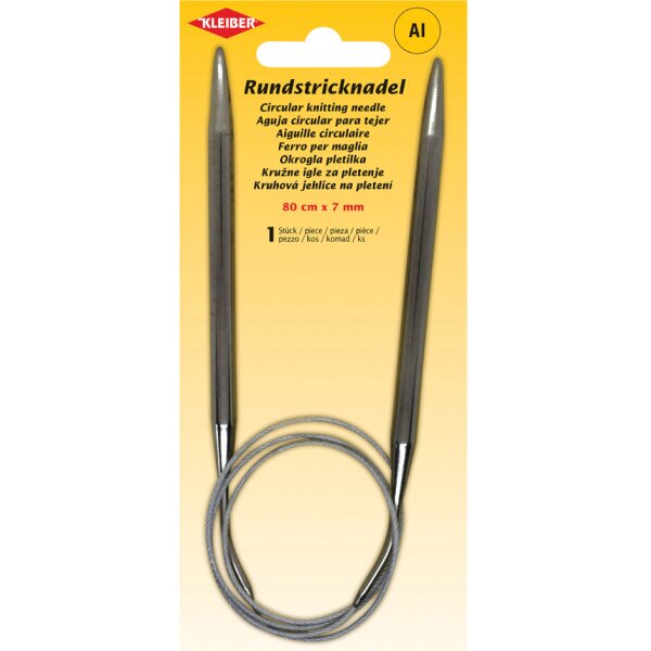 KLEIBER Aiguille à tricoter circulaire, 800 mm x 4,0 mm
