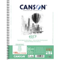 CANSON Zeichenpapierblock 1557, DIN A5+, 180 g qm, 30 Blatt