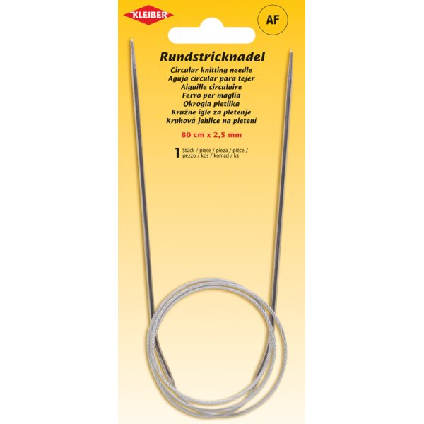 KLEIBER Aiguille à tricoter circulaire, 800 mm x 6,0 mm