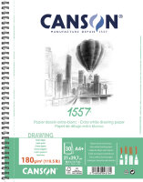 CANSON Zeichenpapierblock 1557, DIN A4+, 180 g qm, 30 Blatt