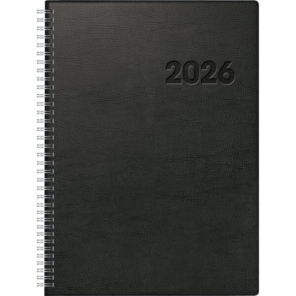 rido idé Agenda planning Conform Wire-O, 2026, noir