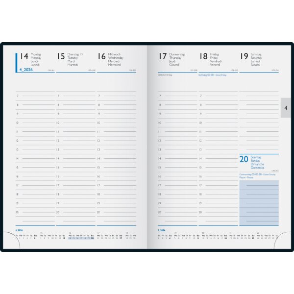 Glocken Agenda planning Miradur, 2026, noir