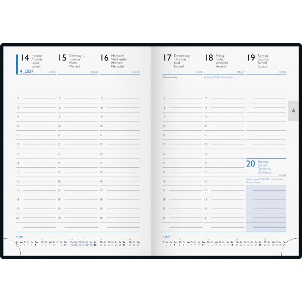 Glocken Agenda planning Miradur, 2027, noir