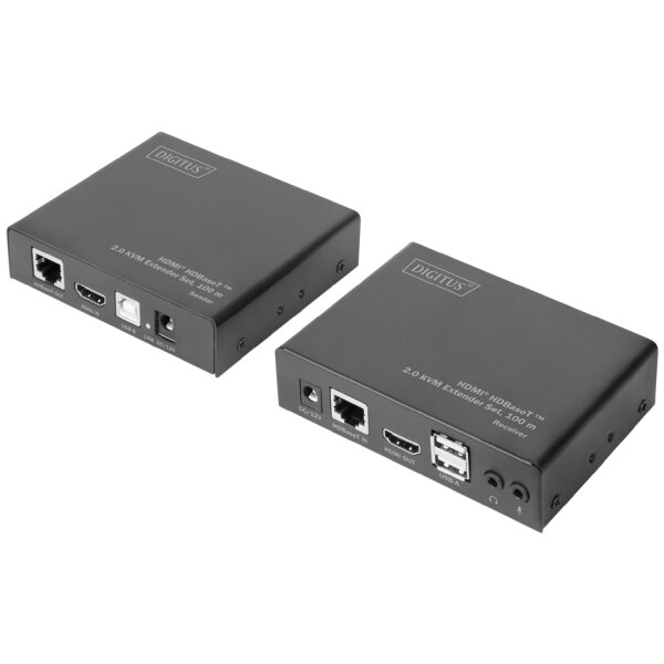 DIGITUS Kit dextension KVM HDMI 2.0, HDBase T, 100 m