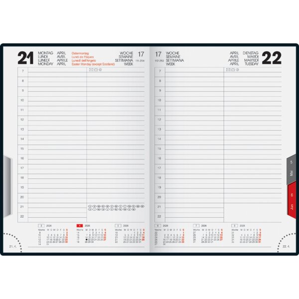 rido idé Agenda planning ROMA 1 Balacron, 2026, noir