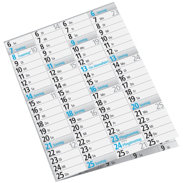 rido idé Wandkalender Plakatkalender, 700 x 470 mm, gefalzt