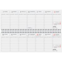 Glocken Tischkalender "Querterminbuch", 2026, rot