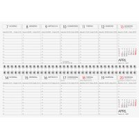 Glocken Tischkalender Querterminbuch, 2027, rot