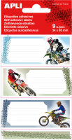 APLI kids Etiquettes pour livre motos, 36 x 81 mm