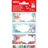 APLI kids Etiquettes pour livre princesses, 36 x 81 mm