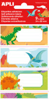 APLI kids Etiquettes pour livre dinosaures, 36 x 81 mm