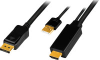 LogiLink Câble HDMI, connecteur HDMI-A + USB-A -...
