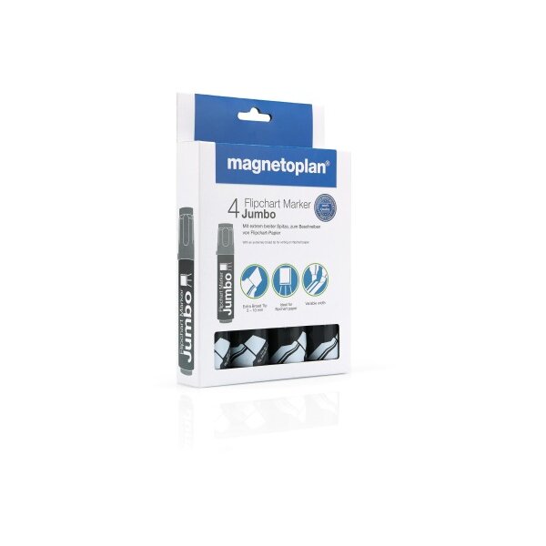 MAGNETOPLAN Flipchart Marker Jumbo 1111505 ass. 4 Stück