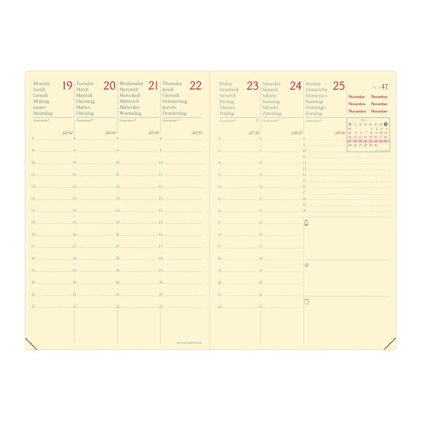 QUO-VADIS Agenda Silk Aff.Prest. 2027 285961Q 1W/2S schwarz ML 10x15cm