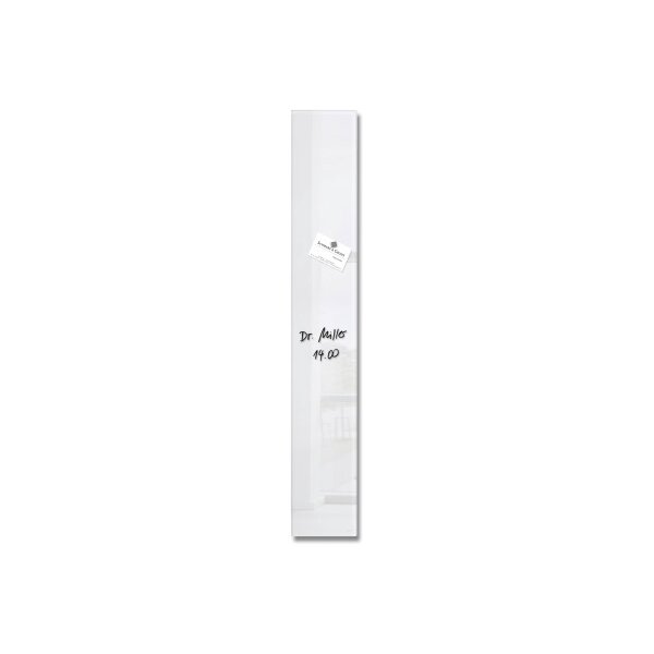 SIGEL Tableau magn&eacute;tique en verre GL101 blanc 120x780x15mm