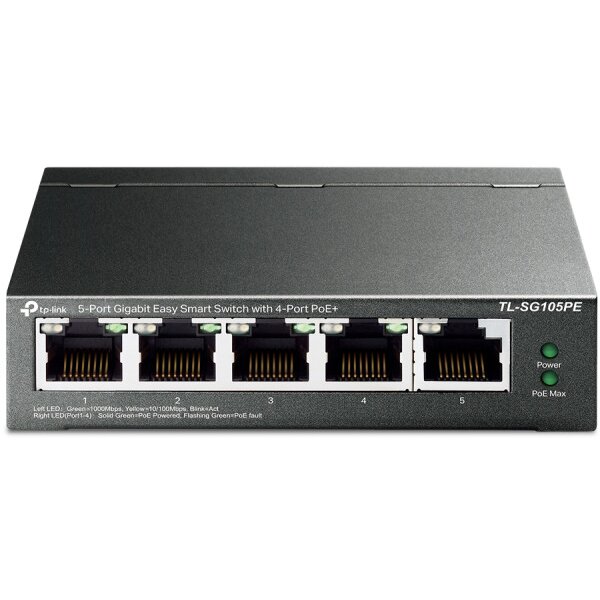 TP-LINK 5-Port Easy Smart Switch TL-SG105PE with 4-Port PoE