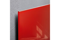 SIGEL Tableau magnétique en verre GL104 rouge 120x780x15mm