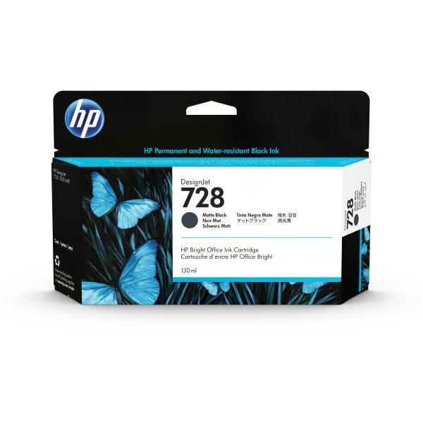 HP Cart. dencre 728 matte black 3WX25A DesignJet T730/T830 130ml