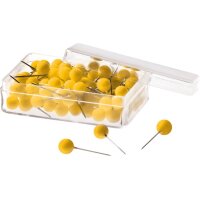 MAGNETOPLAN Pinwand-Nadeln 111165002 gelb, 6x19mm 100...