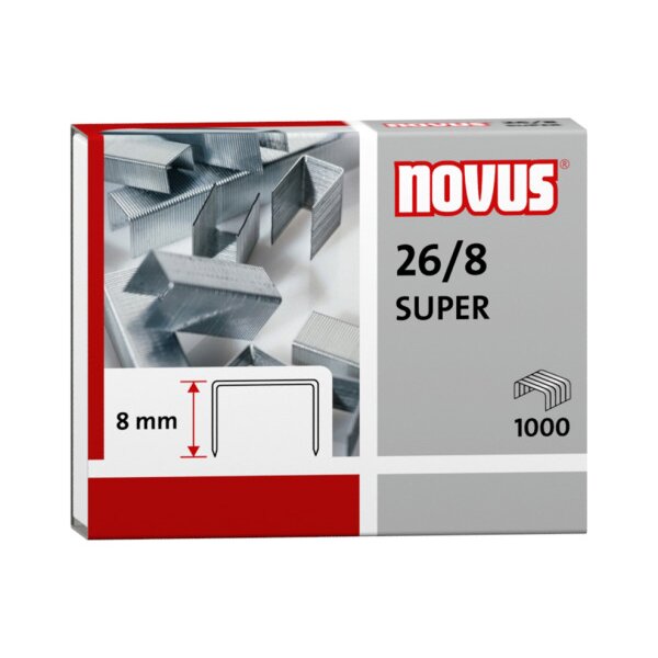 NOVUS Agrafes 26/8 mm 26/8 040-0199 1000 pcs.
